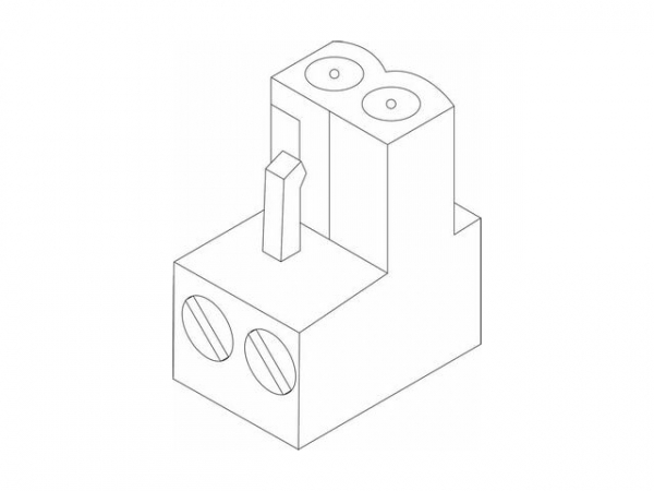 Buderus 8718582620 Anschlussklemme 2-polig signalbraun ever