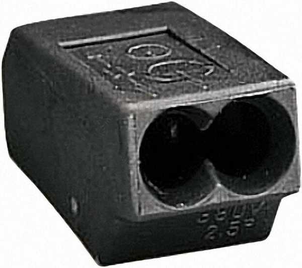 Verbindungsdosenklemmen 273 2-Leiter-Klemmen, dunkelgrau 2x1-2,5mm², VPE=100