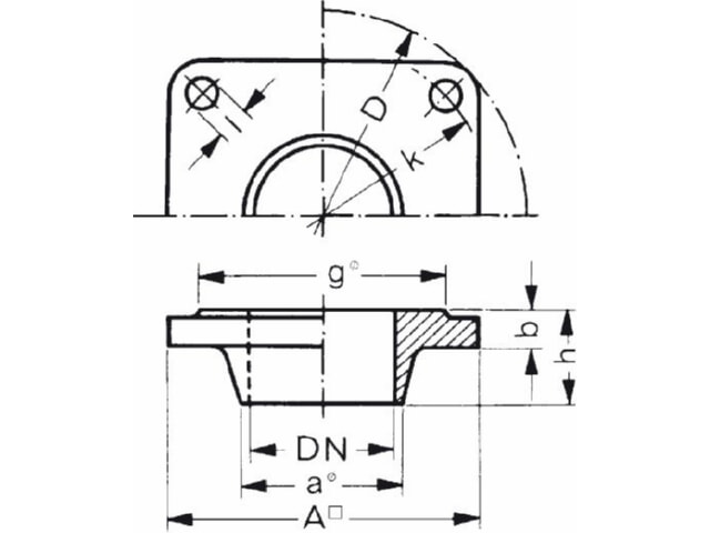 Buderus 5430748 Vorschweißflansch 65x76 vierkant 110 | meinhausshop.de