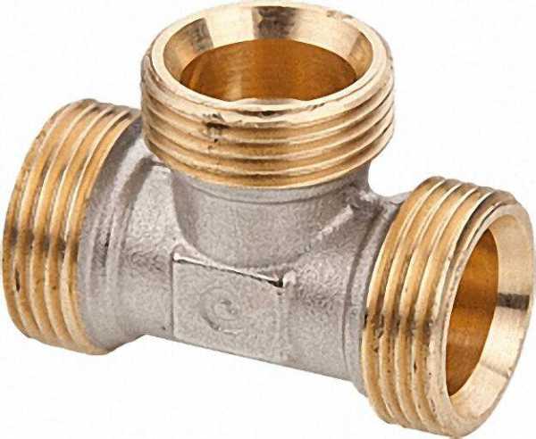 Kupplungs T-Stück 3/4'' Eurokonus vernickelt für Klemmverschraubung