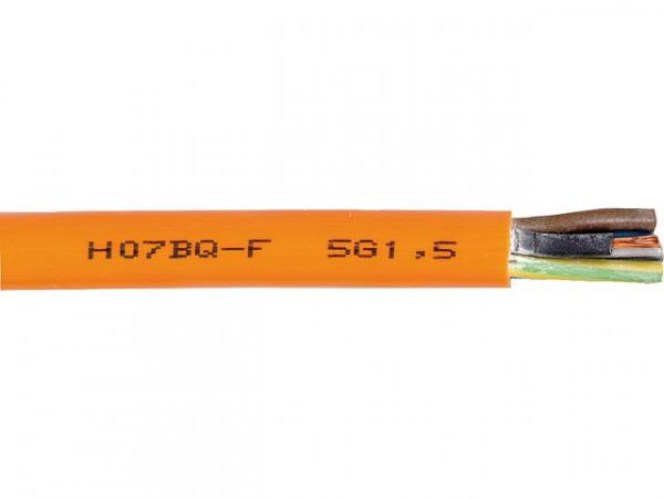 Flexibles Kabel H07BQ-F orange 3 Gx1,5 qmm Rolle 50 Meter
