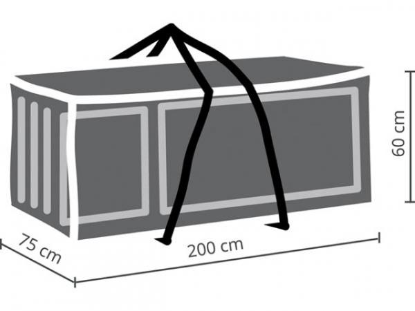 Schutzhülle für Gartenkissen 200x75x60 cm Abdeckung für Gartenmöbel OCLCB-XL Polypropylen