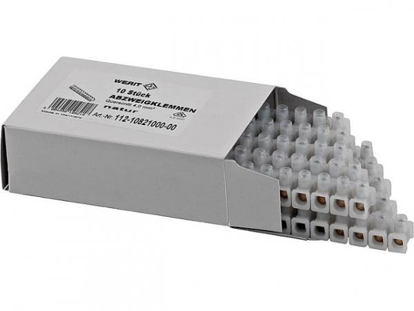 Dosen-Klemmleiste PVC 12 tlg,2x10mm² 1 Beutel 10 Stück