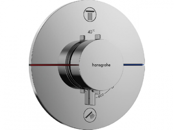 UP-Thermostat Hansgrohe ShowerSelect Comfort E Fertigset 2 Verbraucher chrom