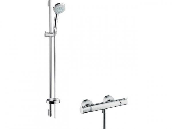 Brauseset Hansgrohe, verchrom mit Ecostat Comfort, Croma 100 Vario und Unica C 900mm