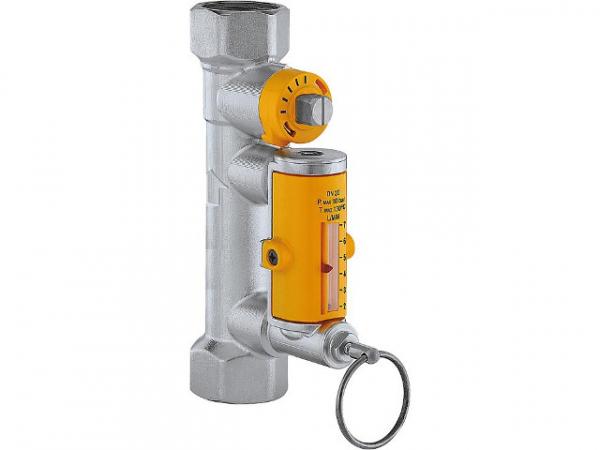 Strangregulierventil mit Durchflussmesser für Solaranlagen 3/4'', 2-7l/min.