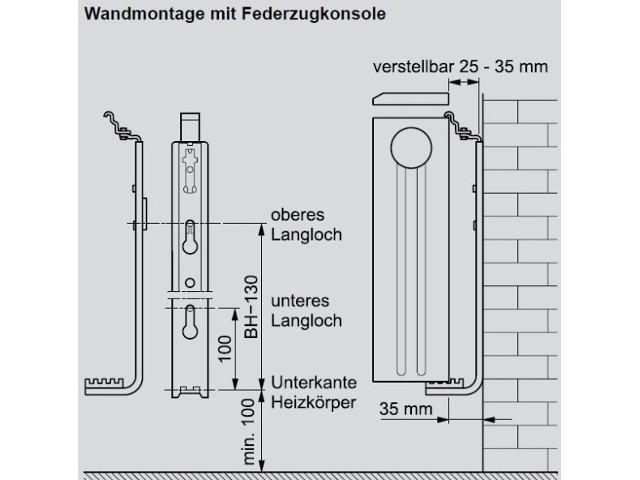 Viessmann Schnellmontageset für Heizkörper Bauhöhe 500mm, für Typ 11-33;  7513067 - Bernd Block