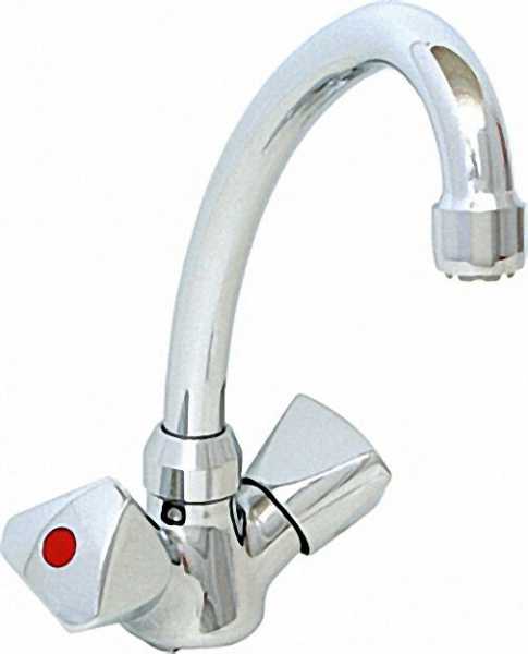 EVENES Zweigriffarmatur 3/8'' Niederdruck Schwenkauslauf 130mm