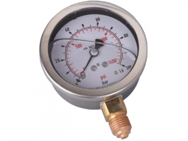 Manometer Glyzerin NG 63 radial 0 bis 100 bar