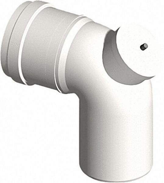 Kunststoff-Abgassystem Bogen 87° mit Prüföffnung DN 60