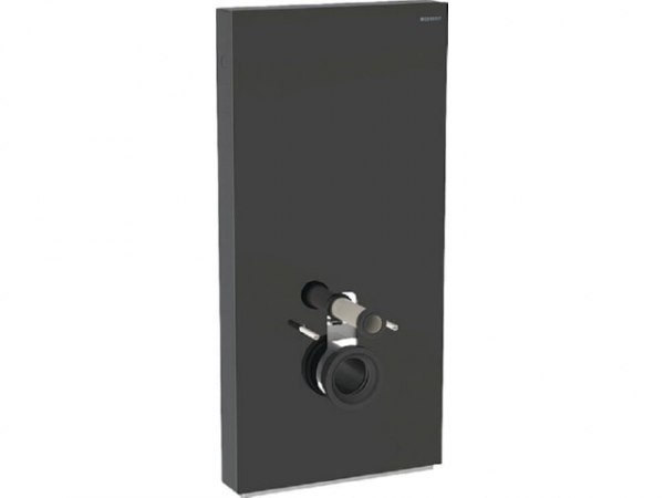 GEBERIT Monolith Plus Sanitärmodul für Wand-WC 101cm, Glas schwarz/Aluminium schwarzchrom