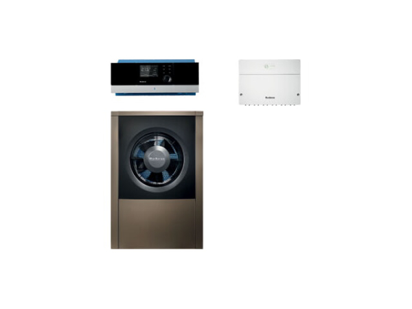Buderus Hybrid-Brennwertkessel Logano plus GB125 Paket Ergänzungs-Set WLW196i-14 35 kW mit Logamatic MC110 RC310 Hybridgruppe HYC40B Außenei