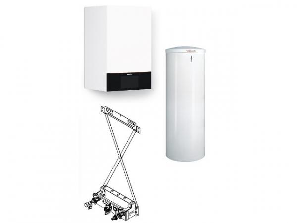 VIESSMANN Vitodens 300-W, Gastherme, 11 kW, Paket, Vitocell 100-W, CVAA-A, 200 l, Zubehör