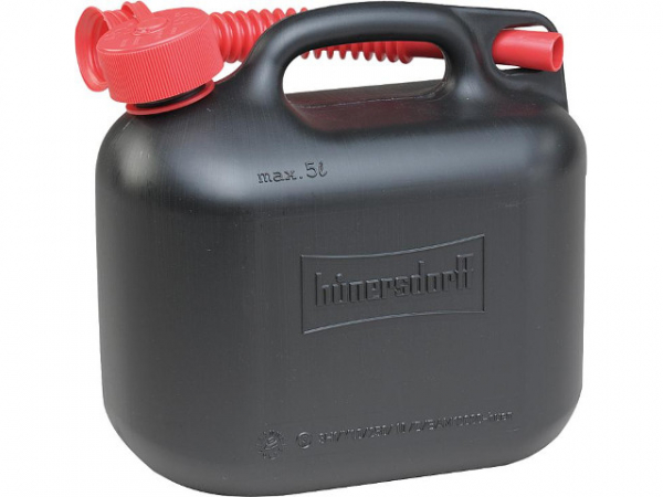 Kraftstoffkanister aus Kunststoff, schwarz 5 Liter