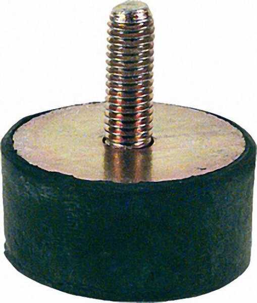 Gummifeder Typ D 20 x 20mm, AG M 6 x 15mm