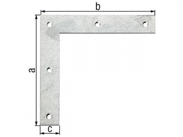 Eckwinkel, 120x120x20mm, sendzimirverzinkt