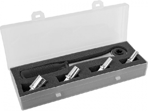 Stufenschlüssel Ratschen-Set mit Einsätzen Größe 3/8'+1/2'+3/4'+1'
