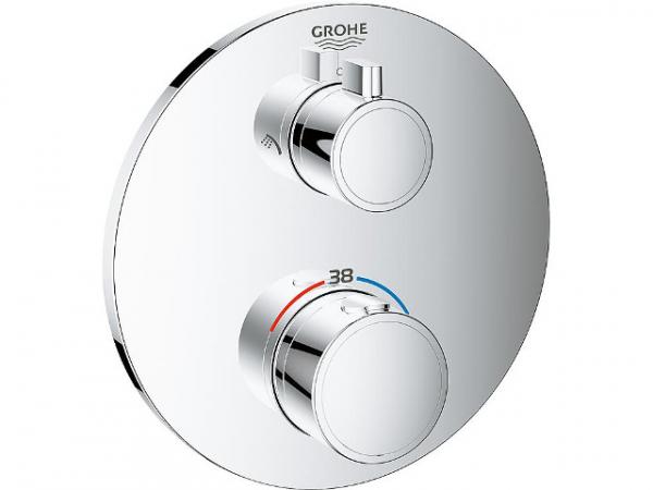 Thermostat Grohe Grohtherm Brause (rund) für 35600, 2-Wege-Umstellung, chrom