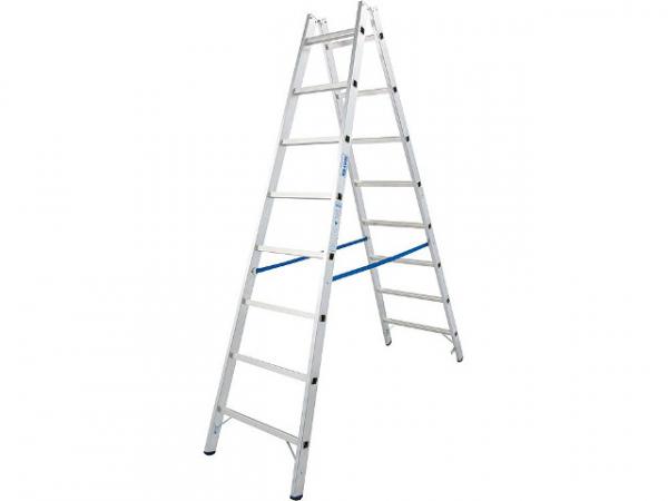 Sprossen-Doppel-Leiter Arbeitshöhe 3,55 Leiterhöhe 1,95 2x7 Sprossen