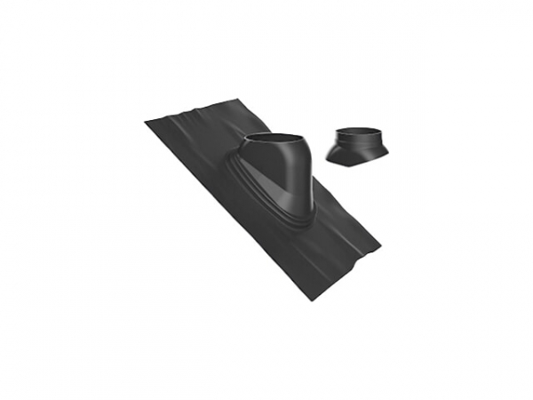 Buderus Universal-Dachziegel, Ø 125 mm, 35 °–55 °, schwarz, Regenkappe, 7738112512