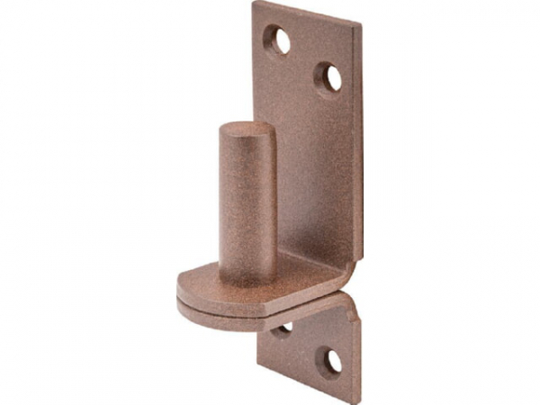 Kloben auf Platte DURAVIS ? 16 mm, DI-Haken, Material: Stahl, blau verzinkt, Oberfläche: rostbraun