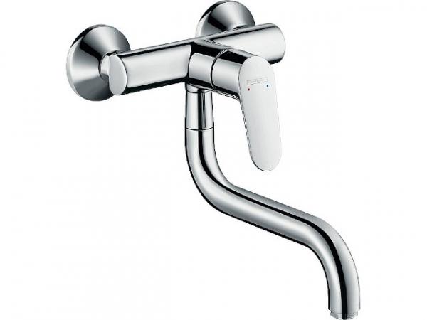 Wand-Spültischmischer Hansgrohe Focus M41, chrom Ausladung: 261mm