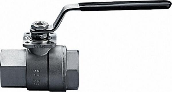 Gas-Kugelhahn Edelstahl 1/2'' IG/IG PN100 DVGW