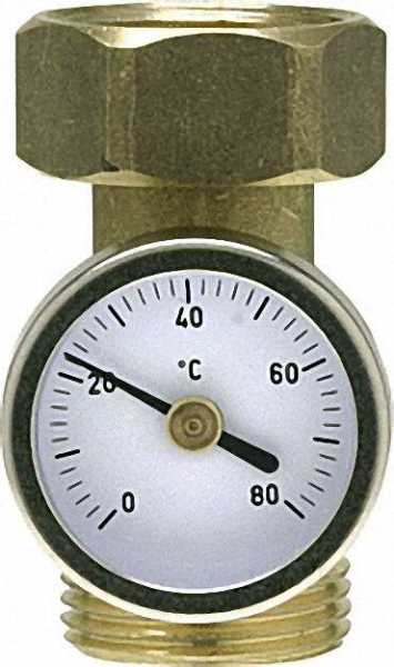 MAGRA Thermometer mit ZwischenStück 1/2'' Skalenring 0-80°