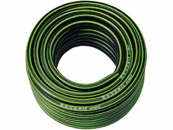 Wasserschlauch-Geka '100'1/2'-13mm, 50m PVC 3-lagig schw.-grün