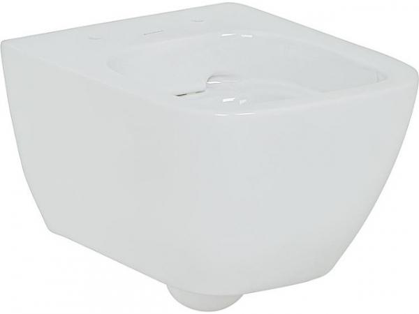 Wand-Tiefspül-WC Geberit Smyle Square compact, spülrandlos, weiß BxHxT: 350x330x490mm