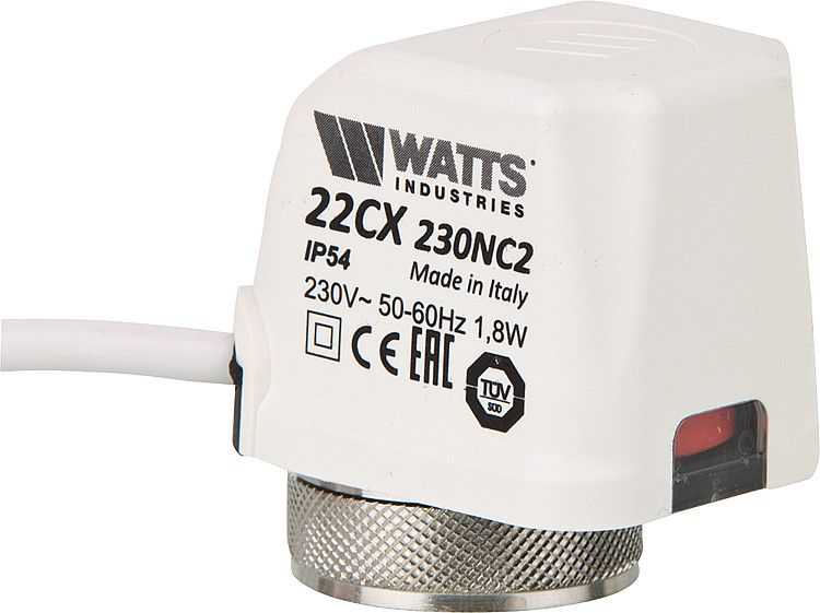 Watts INUSTRIE S22CX24VNC2 Elektrothermischer Stellantrieb Typ E 22C, Watts INUSTRIE S22CX24VNC2 Elektrothermischer Stellantrieb Typ E 22C,