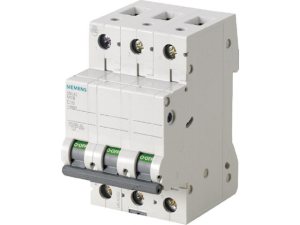 Leitungsschutzschalter Siemens, 10KA, 3-polig, B10A, 5SL4310-6