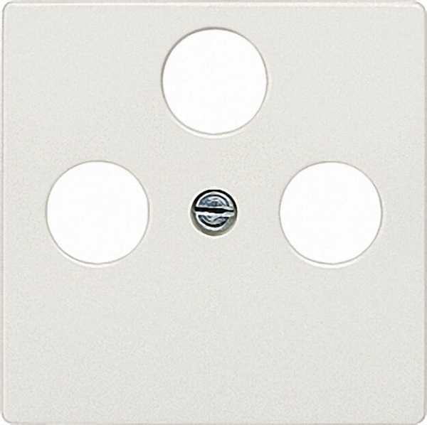 Abdeckplatte für TV/SAT-Anschluss elektroweiß/ Schutzart IP20 3-Loch-Ausführung / 1 Stück