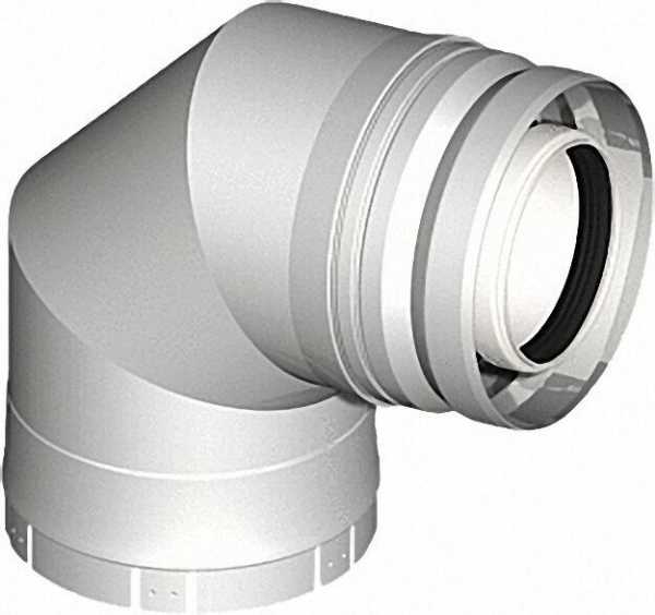 EVENES Kunststoff-Abgassystem Bogen 87°, inklusive Klemmband DN 80/125