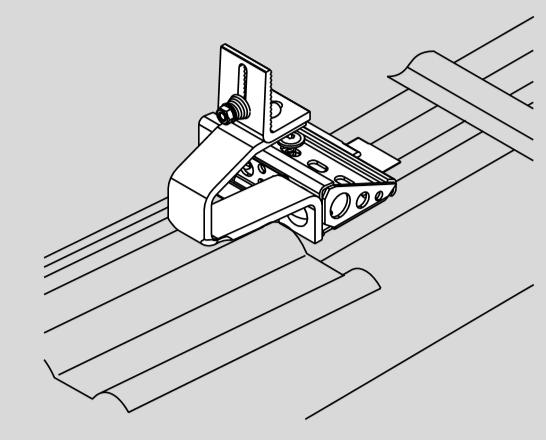 VIESSMANN Mont.-Satz Sparrenhaken, Aufdach f. Dachpfannen, ohneKonterlattung, gen. Dach, 3 Kollektoren waagerecht, bis 1,25kN/m²