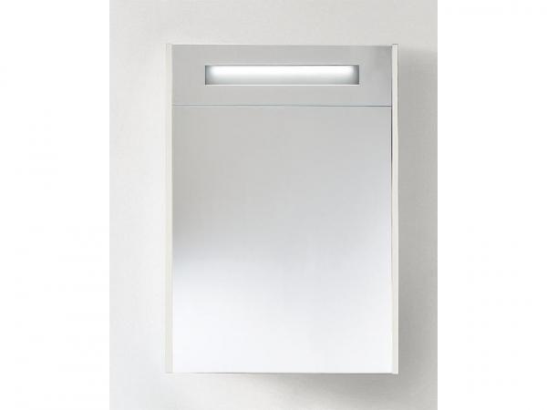 Spiegelschrank mit Beleuchtung, weiß Hochglanz 1 Türe 600x750x188mm
