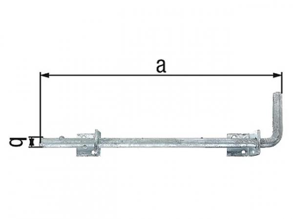 Bodenschieber, 400mm, d=16mm, feuerverzinkt