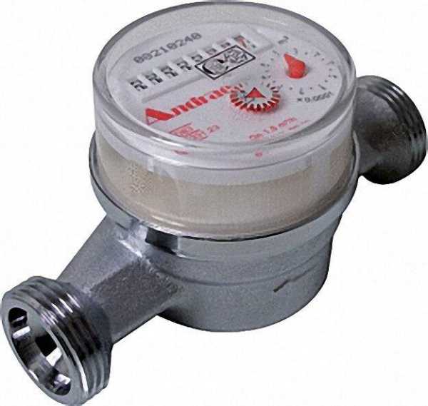 ANDRAE Warmwasserzähler Q3 4,0 (Qn 2,5) - 3/4'' - 1'' AG, Baulänge 130mm, inklusive Beglaubaubigungs