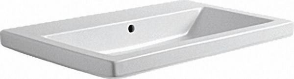 Keramikwaschtisch Thin o. Hahnloch BxT=75x45cm/rechteckig