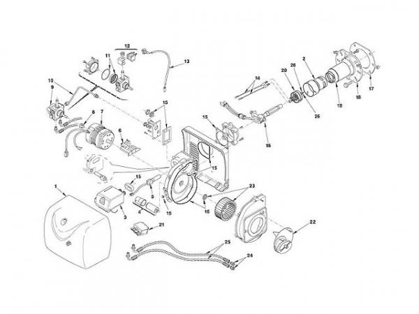 Brennermotor Riello 3008972