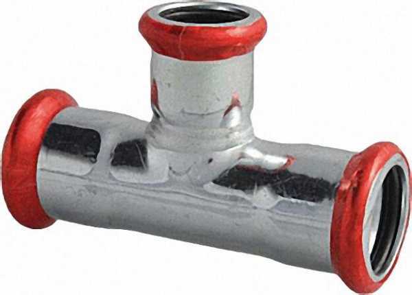 C-Stahl Pressfitting T-Stück (i/i/i) 28x22x28mm reduziert