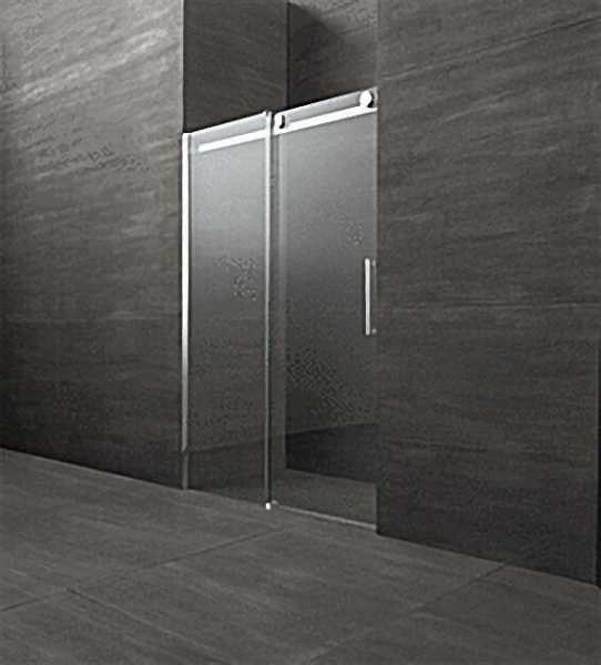 Schiebetür für Nische mit Fixteil,Tür rechts Fixteil links, Sicherheits-Glas 8mm, 1000x2000mm, Einst