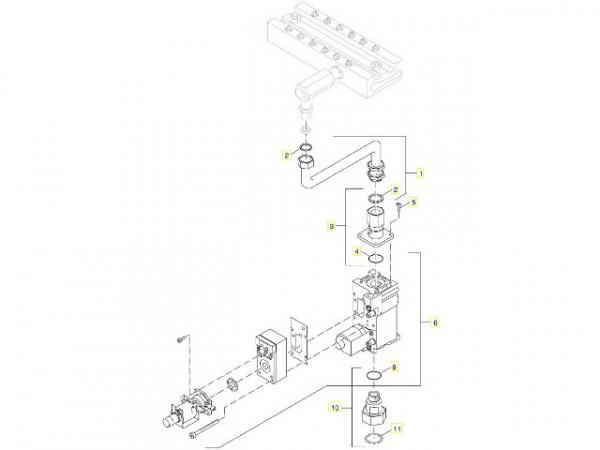 Buderus 7100614 Anschlussnippel kpl Arma 11/W,11/WG