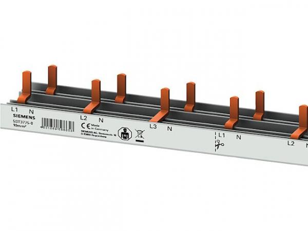 Stiftsammelschiene, 10mm² 3p/N für AFDD + FI/LS / 1000mm Siemens 5ST3775-0 (55TE)