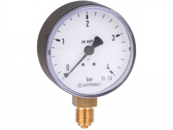 Manometer NG 50 radial 0 bis 4 bar, 1/4, radial