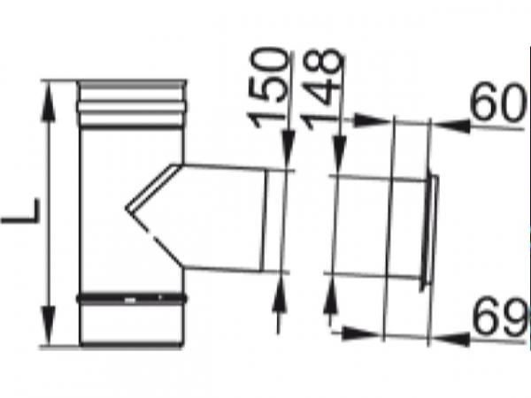 VIESSMANN 9564678 Vitoset Zugregler rund mit Anschluss- Stück, einwandig, Systemgröße 130mm