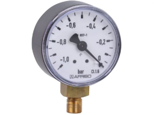 Manometer NG 50 radial -1 bis 0 bar, 1/4, radial