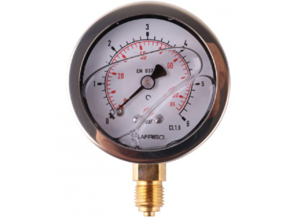 Manometer Glyzerin NG 63 radial 0 bis 6 bar