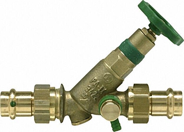 Schlösser KFR-Ventil mit Prüfschraube mit Pressverschraubung-Viega DN2 Schlösser KFR-Ventil mit Prüfschraube mit Pressverschraubung-Viega DN2