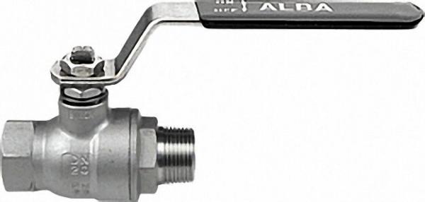 Edelstahlkugelhahn 2'' AG/IG mit Stahl-Handhebel